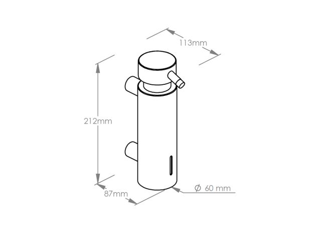 MERIDA STELLA BLACK LINE Wall-Mounted Liquid Soap Dispenser, 300 ml capacity, black MERIDA STELLA BLACK LINE Wall-Mounted Liquid Soap Dispenser, 300 ml capacity, black
